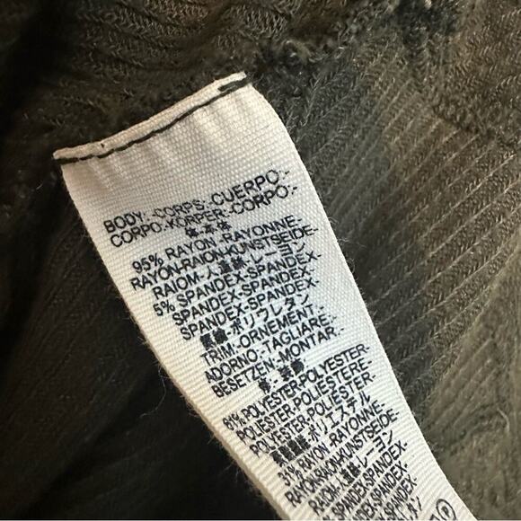 Free People Thermal Sweater Top Olive Green Boho Slouchy Grunge Size Small - Picture 6 of 7